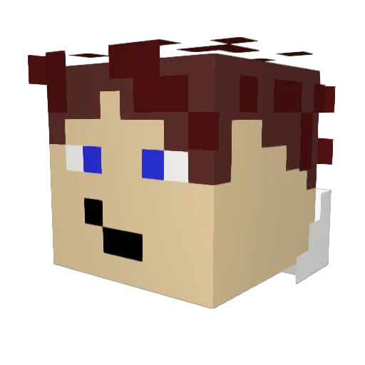 dadaja Minecraft avatar head, 3D render