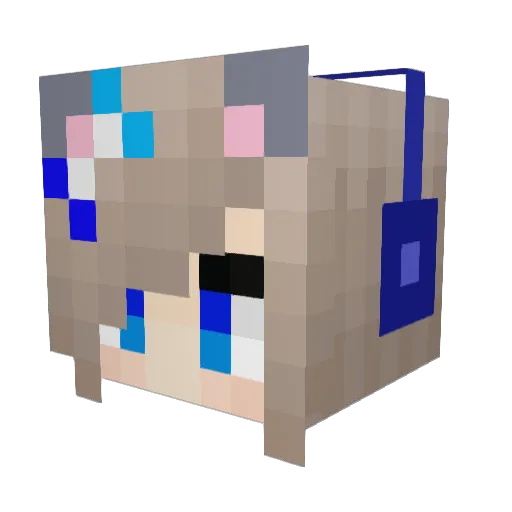 dadake Minecraft avatar head, 3D render