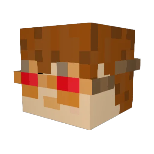 dadal Minecraft avatar head, 3D render