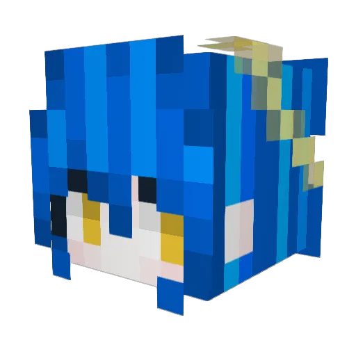 dadaliu Minecraft avatar head, 3D render