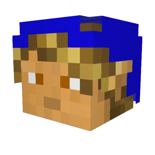 dadaminator01 Minecraft avatar head, 3D render