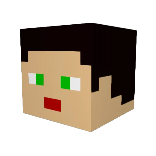 dadamson Minecraft avatar head, 3D render