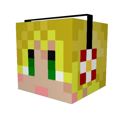 dadankaaa Minecraft avatar head, 3D render
