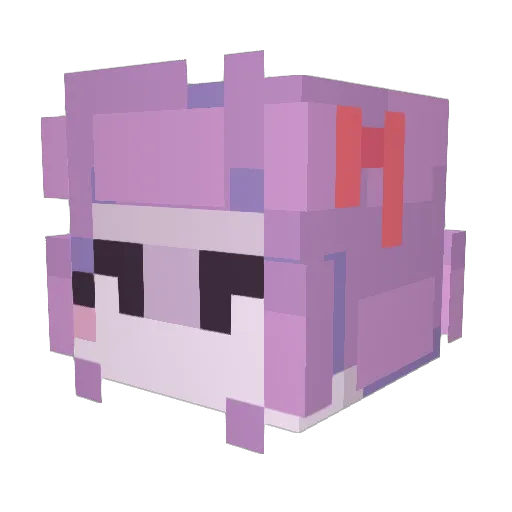 dadanya Minecraft avatar head, 3D render