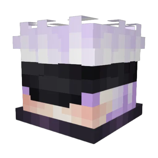 dadaora Minecraft avatar head, 3D render