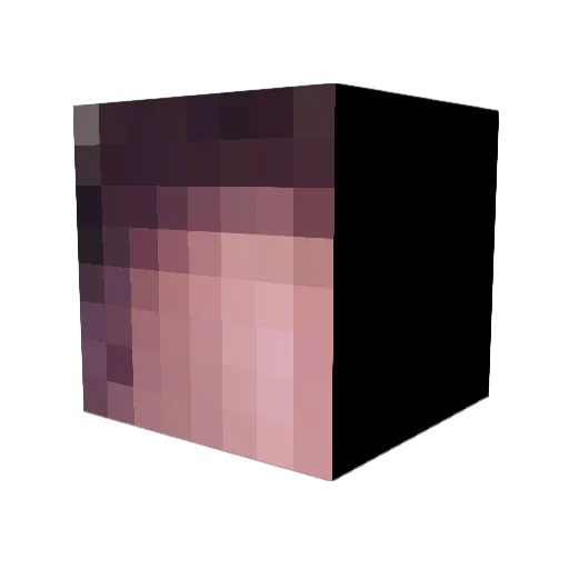 daddied Minecraft avatar head, 3D render