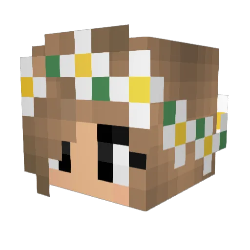 daddlebdo Minecraft avatar head, 3D render