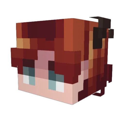 daddydario Minecraft avatar head, 3D render