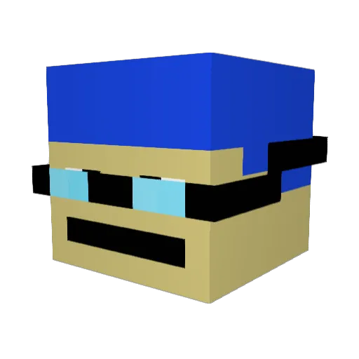 daddyfurn Minecraft avatar head, 3D render
