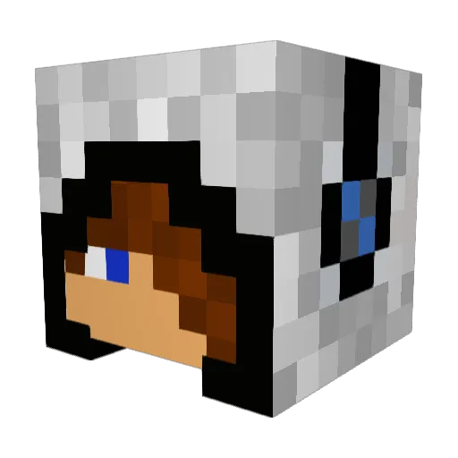 daddyhsu Minecraft avatar head, 3D render
