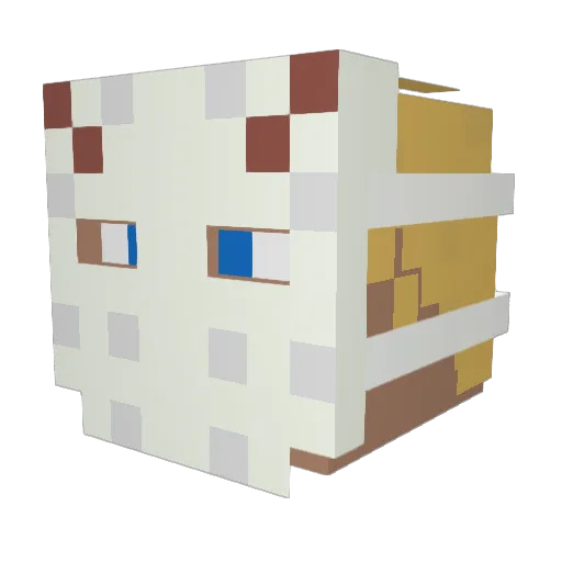 daddyjakub Minecraft avatar head, 3D render