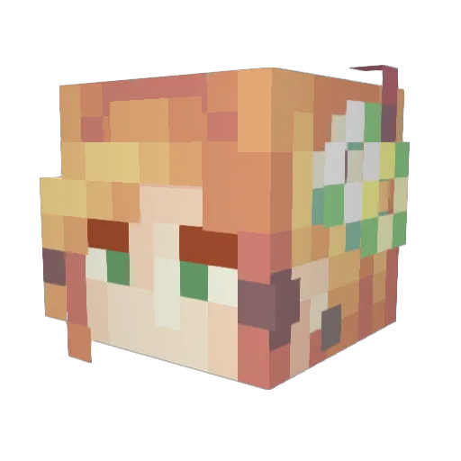 daddymongrel Minecraft avatar head, 3D render
