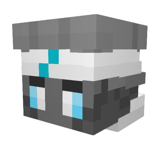 daddypiranah Minecraft avatar head, 3D render