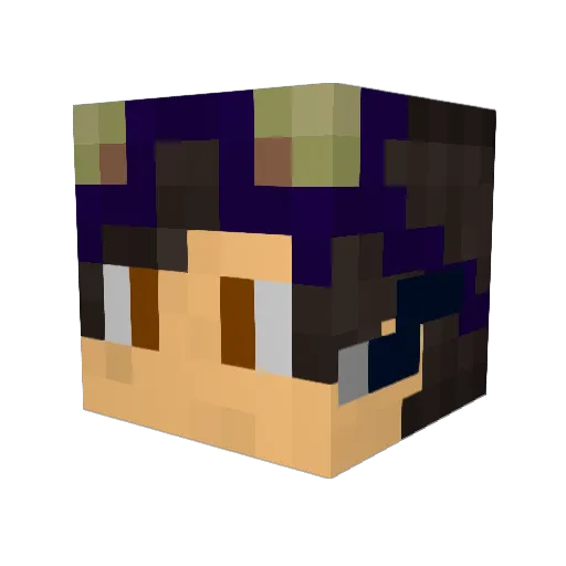 daddywho Minecraft avatar head, 3D render