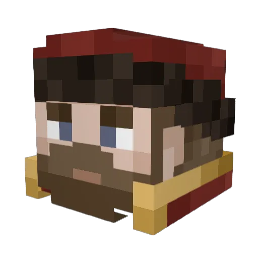 dadeej Minecraft avatar head, 3D render