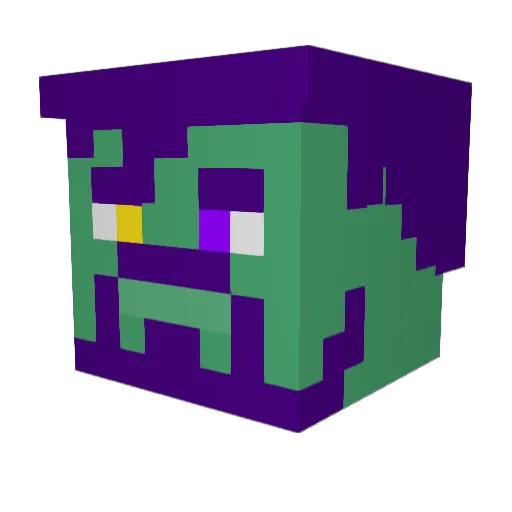 dadek Minecraft avatar head, 3D render