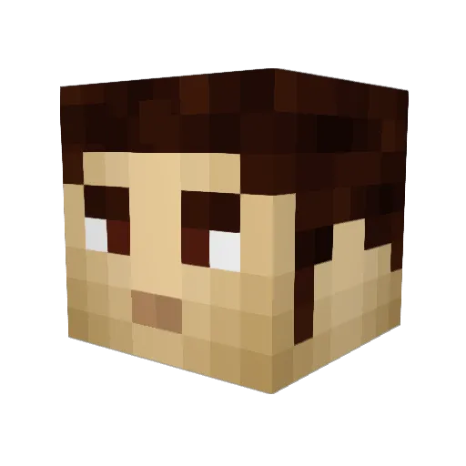 dadfisch Minecraft avatar head, 3D render