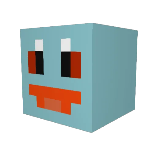 dadick Minecraft avatar head, 3D render