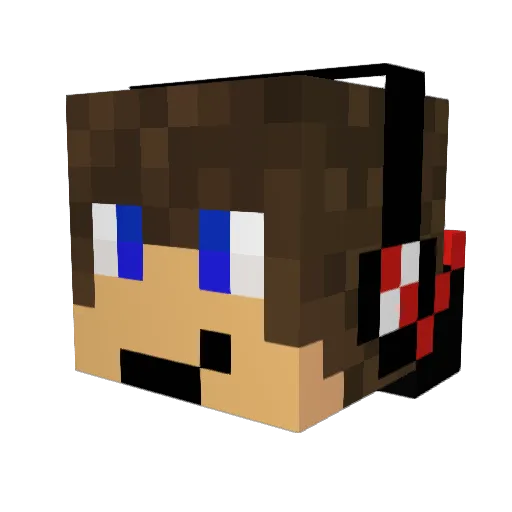 dadidou5 Minecraft avatar head, 3D render