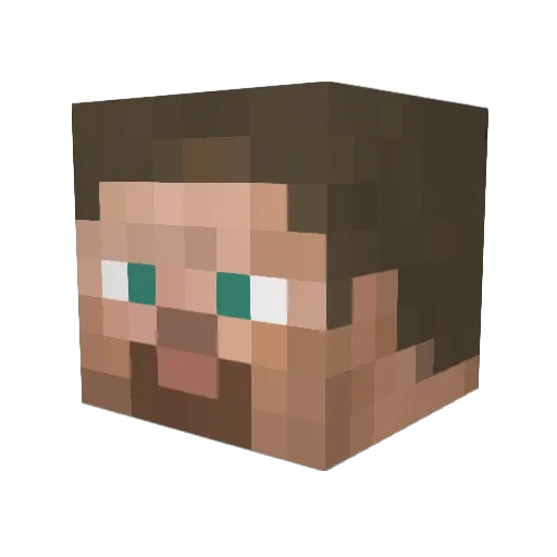 dadionline Minecraft avatar head, 3D render