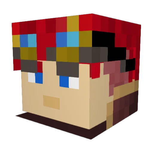 dadiswatching666 Minecraft avatar head, 3D render
