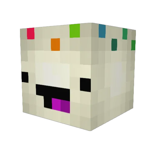 dadliam Minecraft avatar head, 3D render