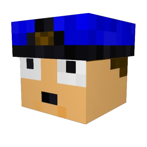 dado123 Minecraft avatar head, 3D render