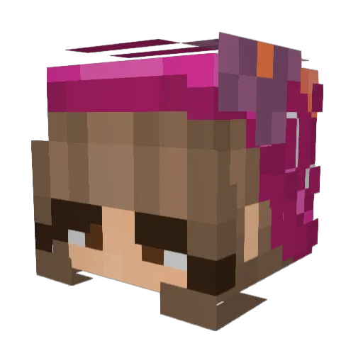 dadossy Minecraft avatar head, 3D render