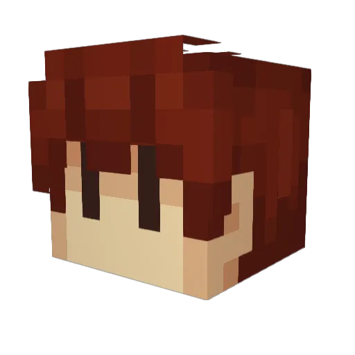dadvevo Minecraft avatar head, 3D render