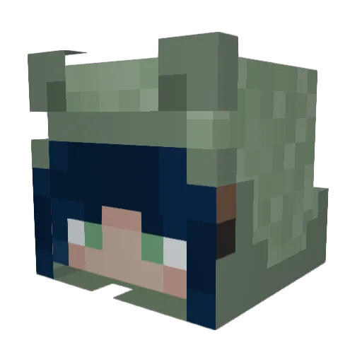 daedmuffin Minecraft avatar head, 3D render
