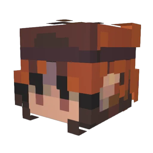 daemonvulpes Minecraft avatar head, 3D render