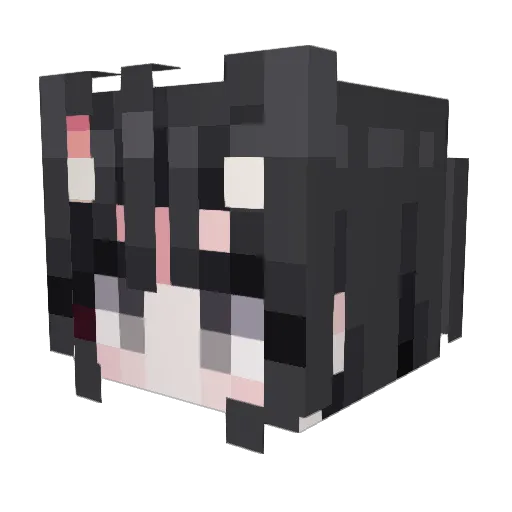 daeng_kkamang10 Minecraft avatar head, 3D render