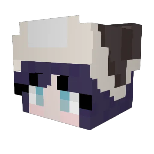dafess Minecraft avatar head, 3D render