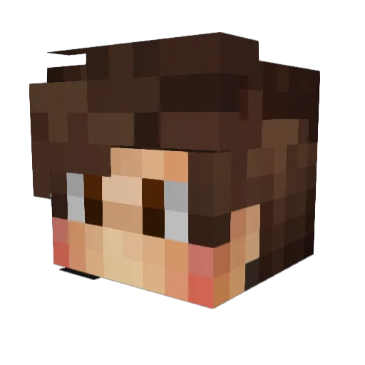 dafferss Minecraft avatar head, 3D render