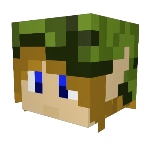daffmain Minecraft avatar head, 3D render
