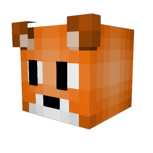 dafishisreal Minecraft avatar head, 3D render