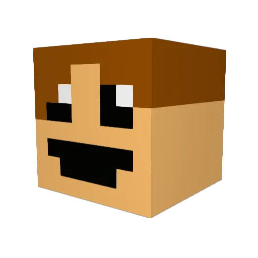 daforian Minecraft avatar head, 3D render
