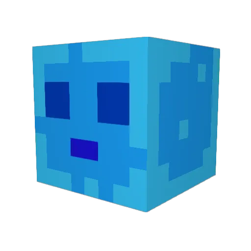 dafroi Minecraft avatar head, 3D render