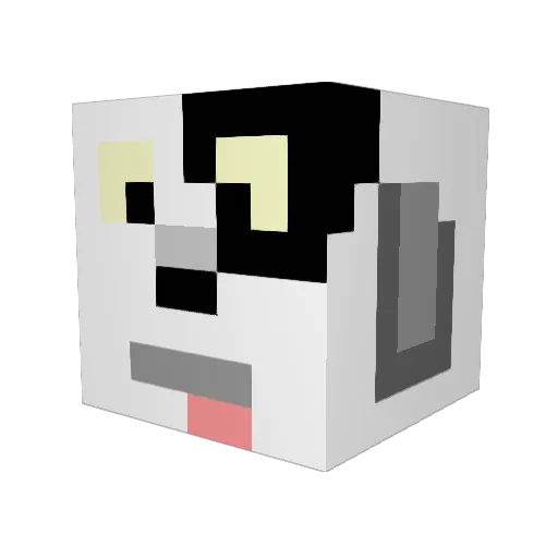 daft_puppy Minecraft avatar head, 3D render