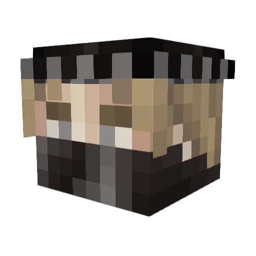 daftent Minecraft avatar head, 3D render