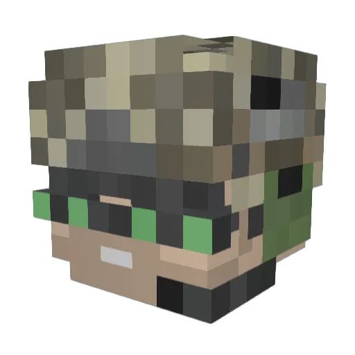 dagger223 Minecraft avatar head, 3D render