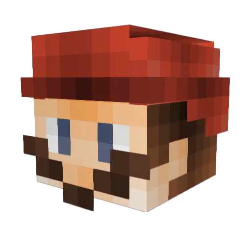dagony Minecraft avatar head, 3D render