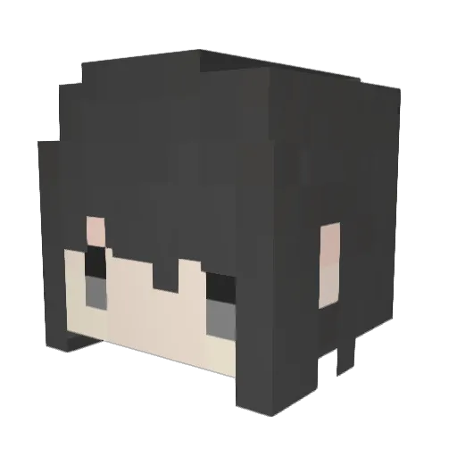dagougou Minecraft avatar head, 3D render