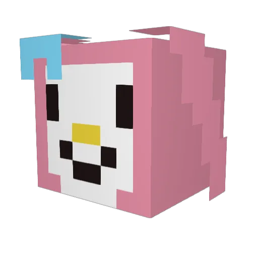 dahaltu Minecraft avatar head, 3D render