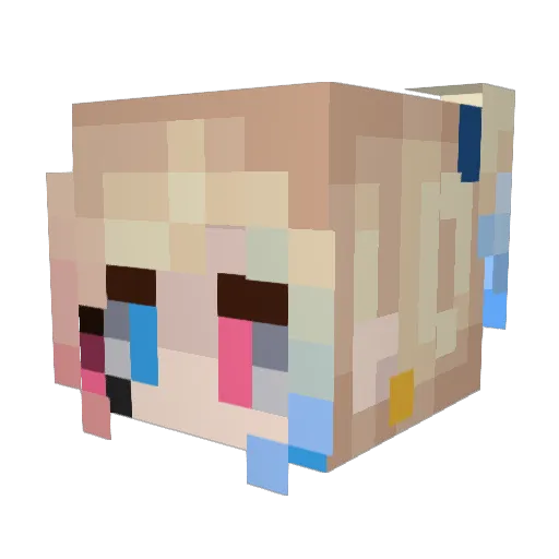 dahe1742 Minecraft avatar head, 3D render