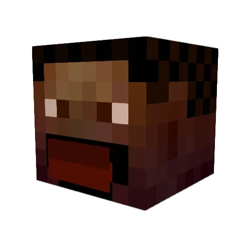 dahilx Minecraft avatar head, 3D render