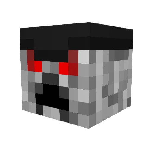 dahku Minecraft avatar head, 3D render