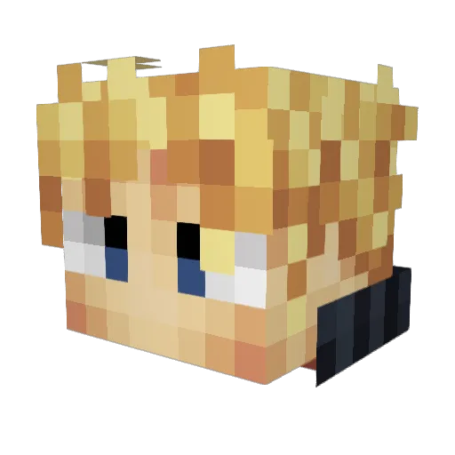 dahm24 Minecraft avatar head, 3D render