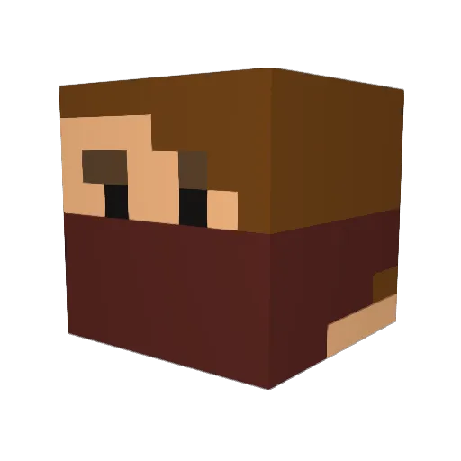 dahniel Minecraft avatar head, 3D render