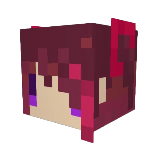 dahuoau Minecraft avatar head, 3D render